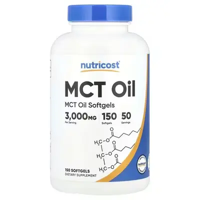 Nutricost Mct Oil 1000 Mg Softgels